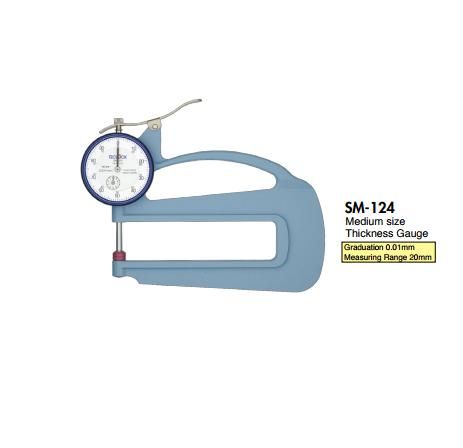 đồng hồ đo độ dày teclock SM-114FE, SM-114-3A, SM-124, SM-124LS, SM-124LW, SM-125, teclock vietnam