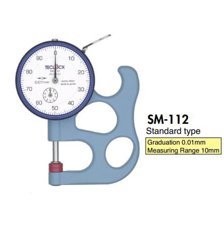dụng cụ đo độ dày teclock SM-112, SM-112LS, SM-112LW, SM-112, SM-112-3A, SM-112FE, teclock vietnam